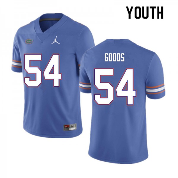 Youth #54 Lamar Goods Florida Gators College Football Jerseys Blue
